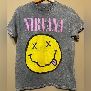 NIRVANA Official Merch Smiley Face T-Shirt